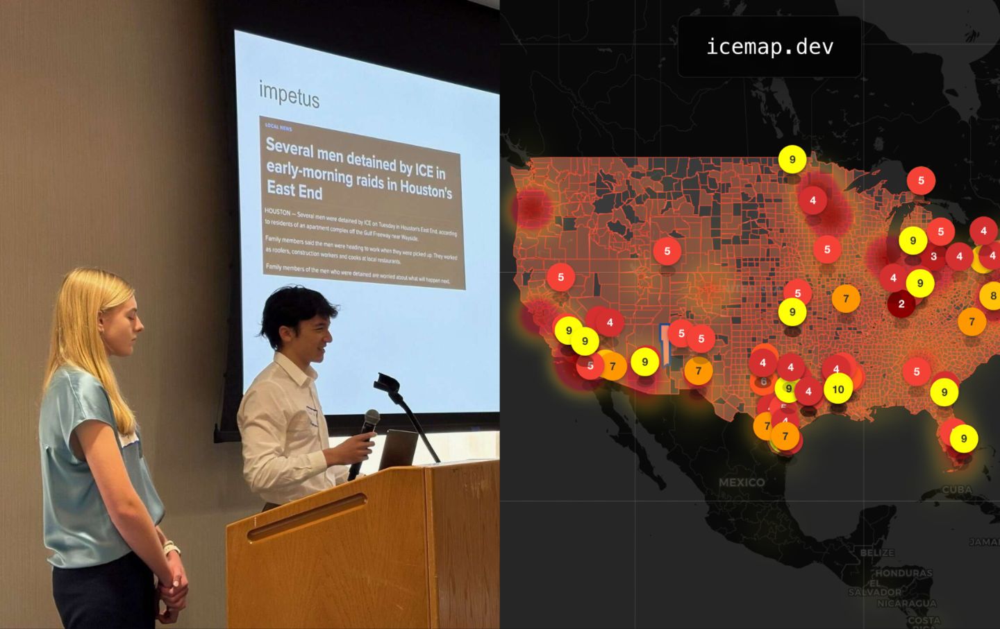 How 2 University Freshman Are Tracking ICE Enforcement Actions Across the Country
